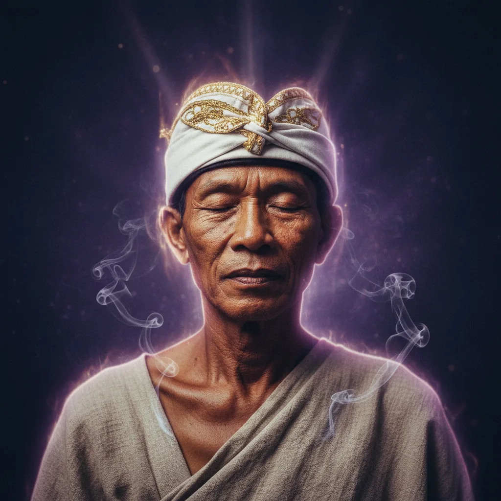 Ardana, a traditional Balinese shaman